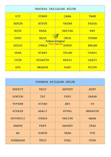 Eş Anlam-Zıt Anlam Tombala Eş Anlam-Zıt Anlam Tombala
