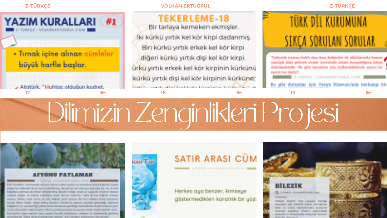 Dilimizin Zenginlikleri Projesi Dilimizin Zenginlikleri Projesi