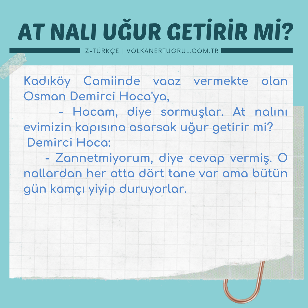 At Nalı Uğur Getirir mi?